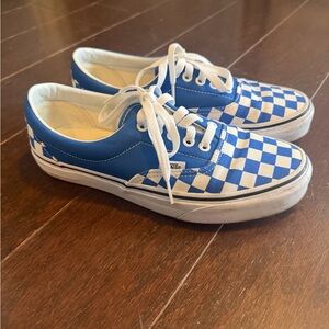Vans Kids Sneakers in Blue and White Checkered Pattern